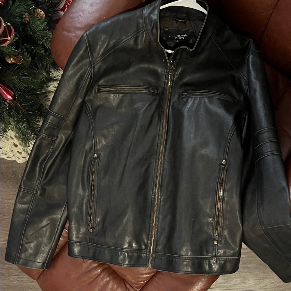 Men's Black Rivet Leather Jacket
